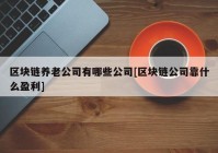 区块链养老公司有哪些公司[区块链公司靠什么盈利]