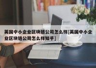 英国中小企业区块链公司怎么样[英国中小企业区块链公司怎么样知乎]